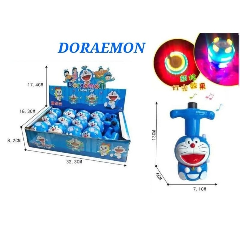 Gangsing Led Karakter UFO Bola Basket Doraemon Nyala Lampu Warna Warni Dan Musik /Mainan lucu Buat Ketangkasan Mainan Keluarga