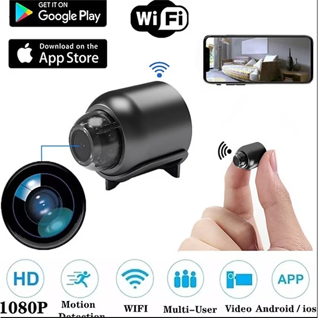 Kamera Mini Tersembunyi Tanpa Kabel Spy Camera Pengintai Mini Wifi Cctv Kecil IP Hidden Camera Infrared mata mata JS35