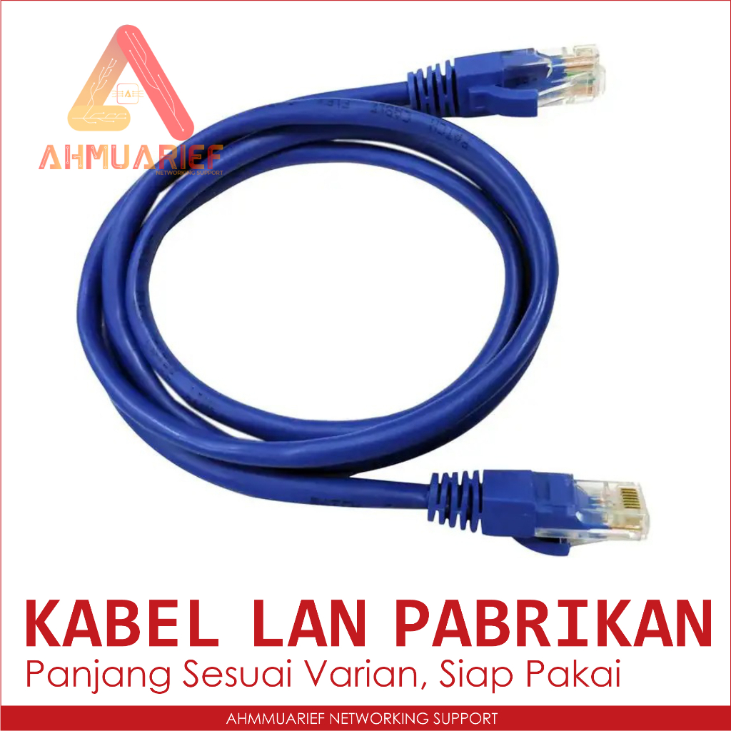 SIAP PAKAI KABEL LAN RJ45 UTP ETHERNET KONEKTOR SOKET SUDAH JADI