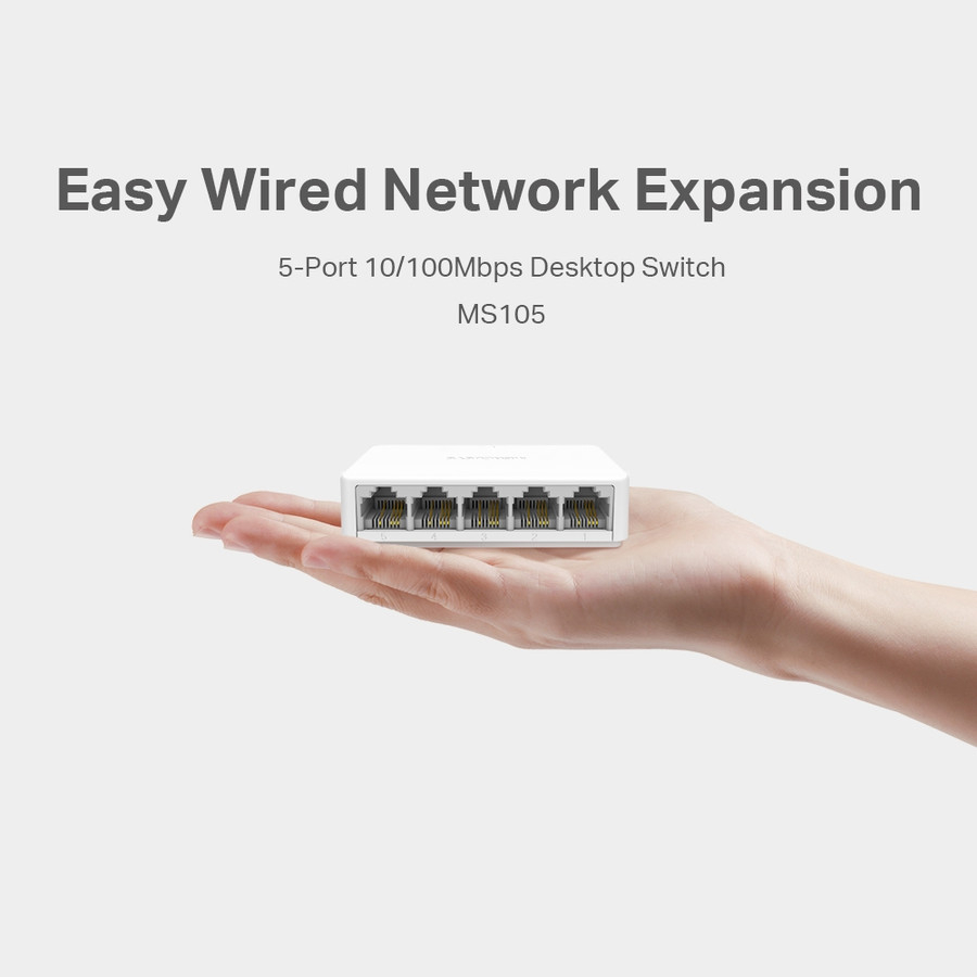 Switch Hub Mercusys MS105 5-Port 10/100Mbps - Desktop Switch MS105