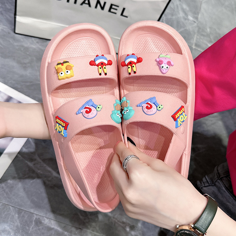 Sandal Gunung Wanita Lalisa Slip On Korea Karakter 3D Sendal Tali Belakang Wanita Korean Style Eva Anti Slip