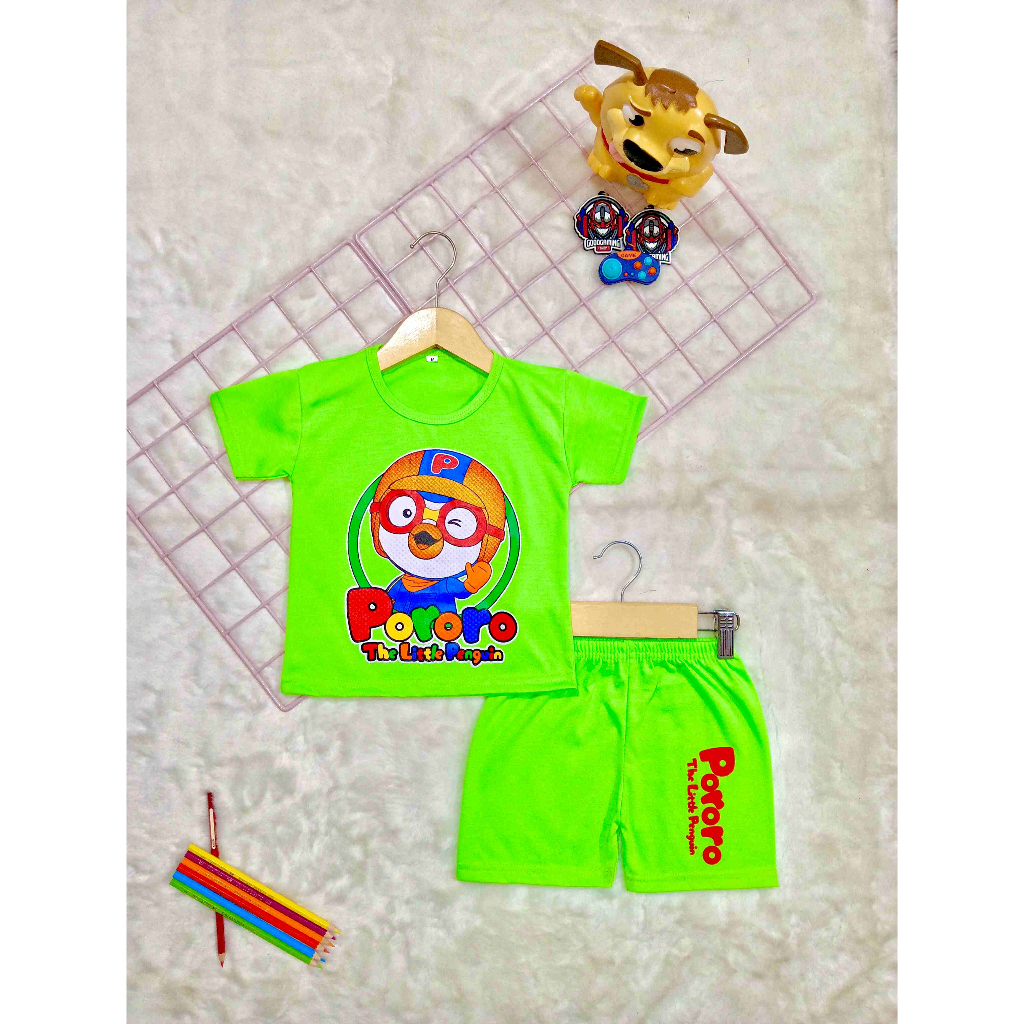 V&amp;Z kids- baju anak setelan anak laki laki/kaos anak murah /baju anak  Motif PORORO/TAYO anak cowok/atasan anak/baju murah anak/setelan Unisex