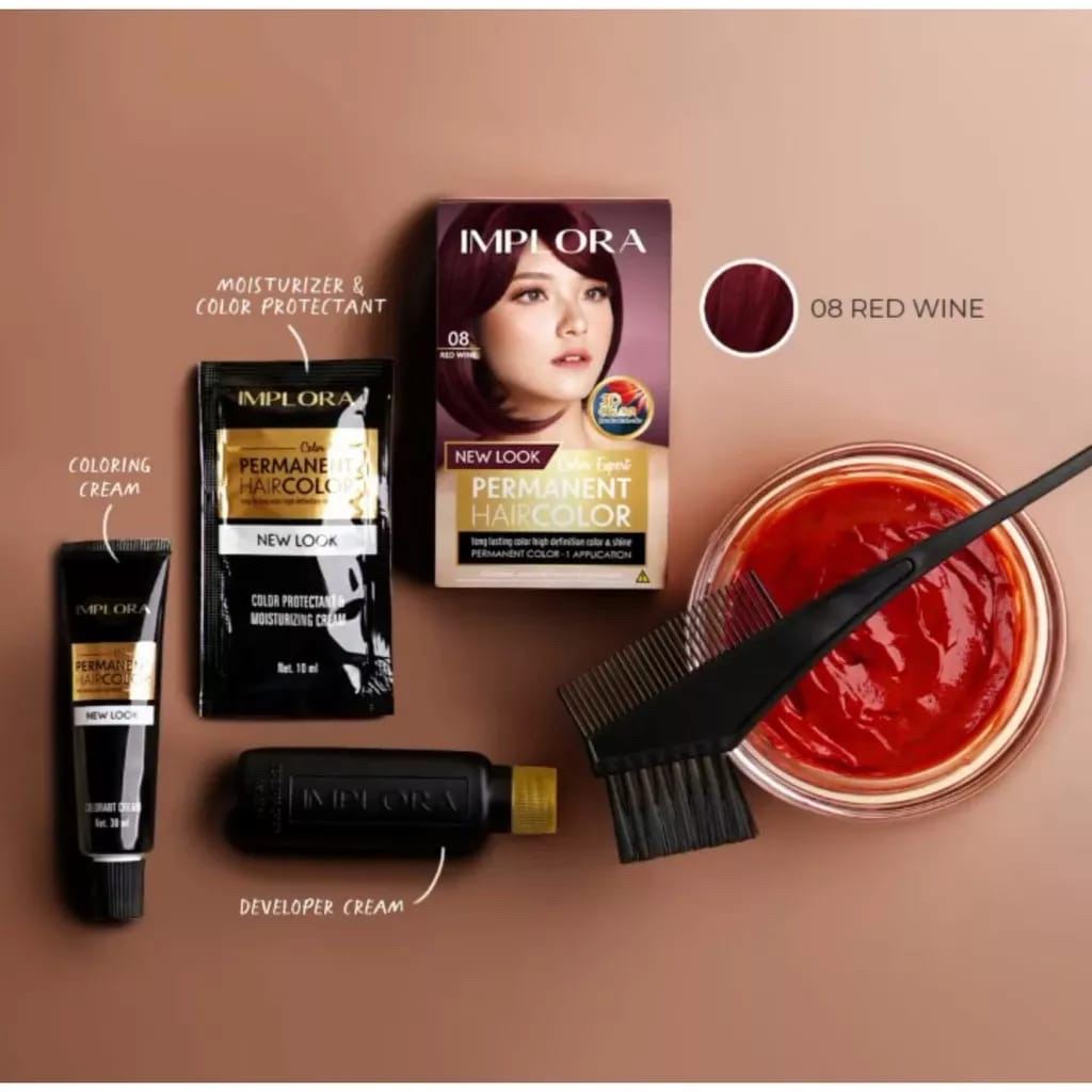 ✿ELYSABETHME✿ IMPLORA hair color semir permanent anti rambut rusak bercabang pewarna coloring