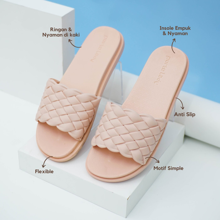 PORTO ELA-5 SENDAL SLIDE WANITA SELOP CASUAL