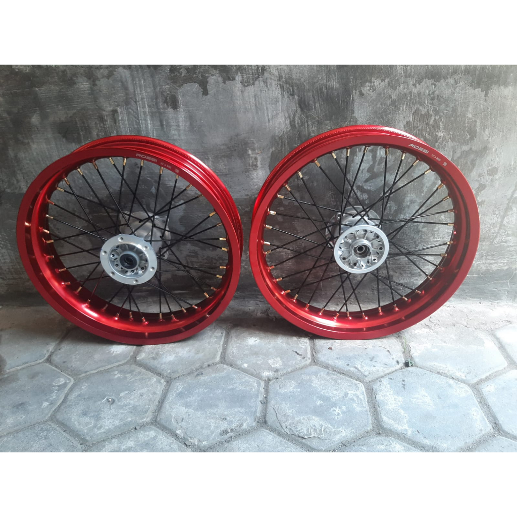 Velg Set Supermoto KLX 150 Series Velk Supermoto Tromol Original KLX hole 36 Ring 17 Ukur 300-350