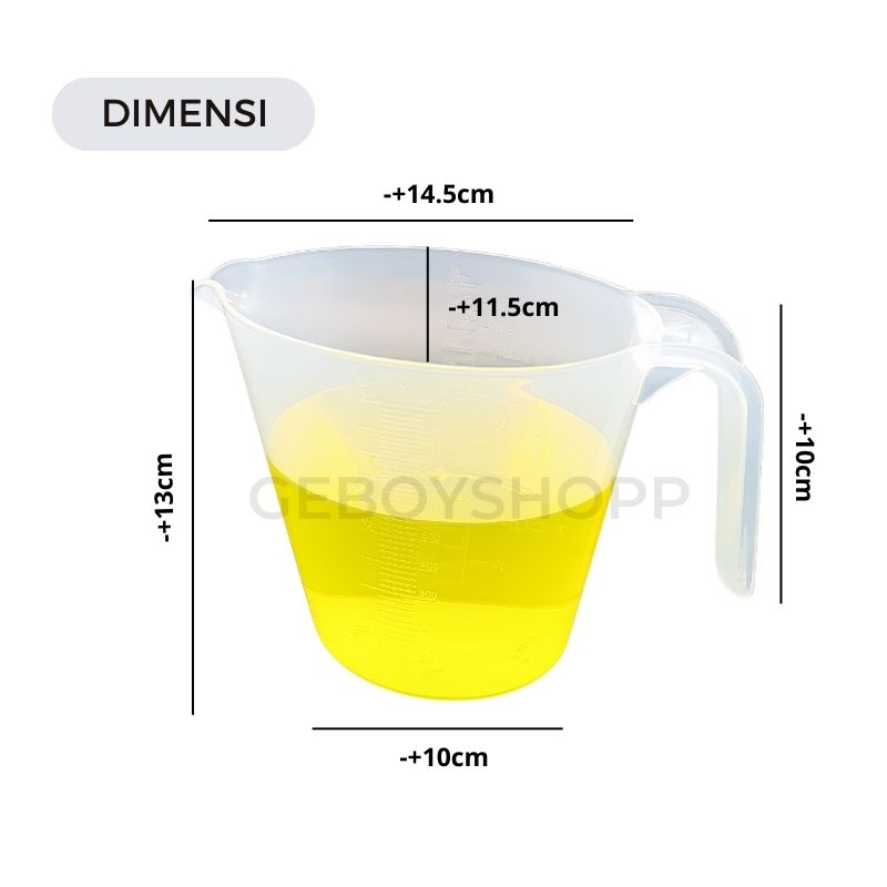 Candid Gelas Takar 1000ml / Measuring Cup / Gelas Ukur 1000ml Tebal Foodgrade PP5