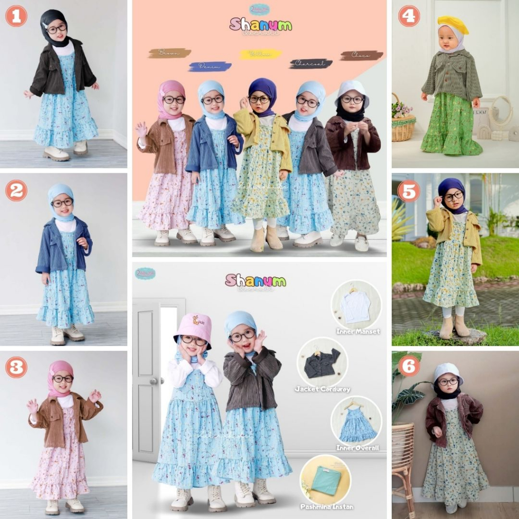 Setelan baju Gamis anak perempuan UMUR 1 sampai 4 tahun bisa di buat Dres atau Stelan Original Zalira Kids / Dres anak perempuan