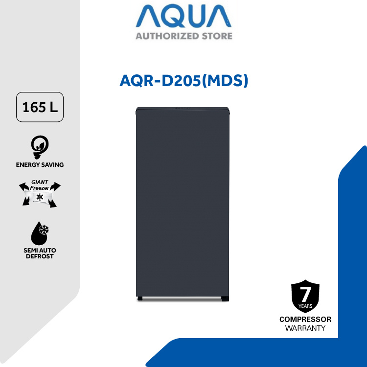 AQUA Elektronik AQR-D205(MDS) 1 pintu 165 L | Semi Auto Defrost