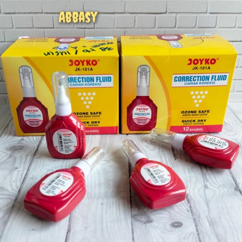 

TIP EX CAIR JOYKO JK-101 / TIP X CAIRAN KOREKSI JOYKO JK 101A ( ISI 12 PCS )