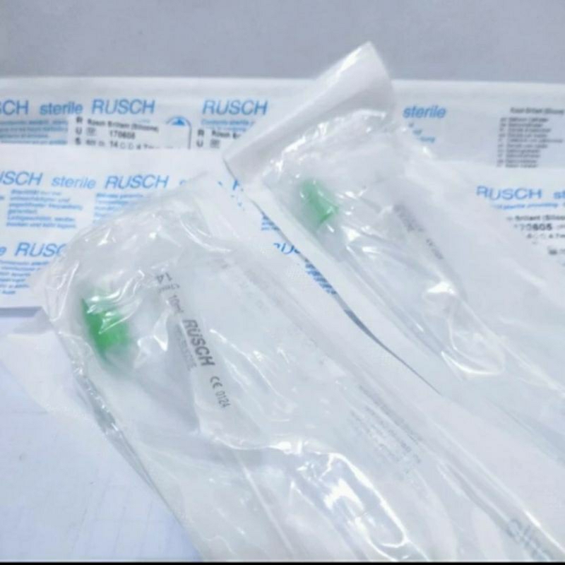 Foley Catheter Silicone Rusch 6 8 10 12 14 16 18 20 22 24 Selang Kencing Kateter Silikon