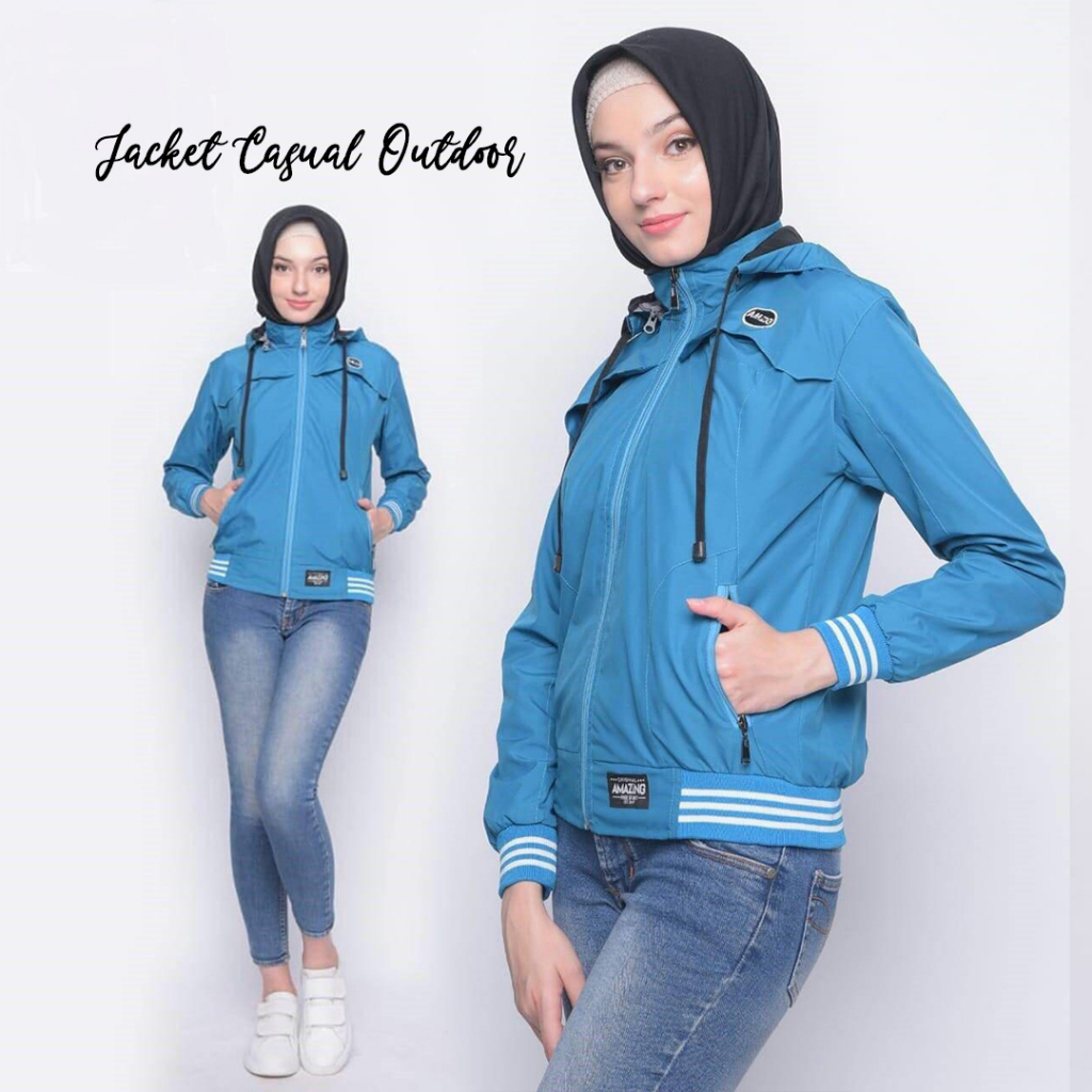 Justrue Jaket Wanita Polos Tosca