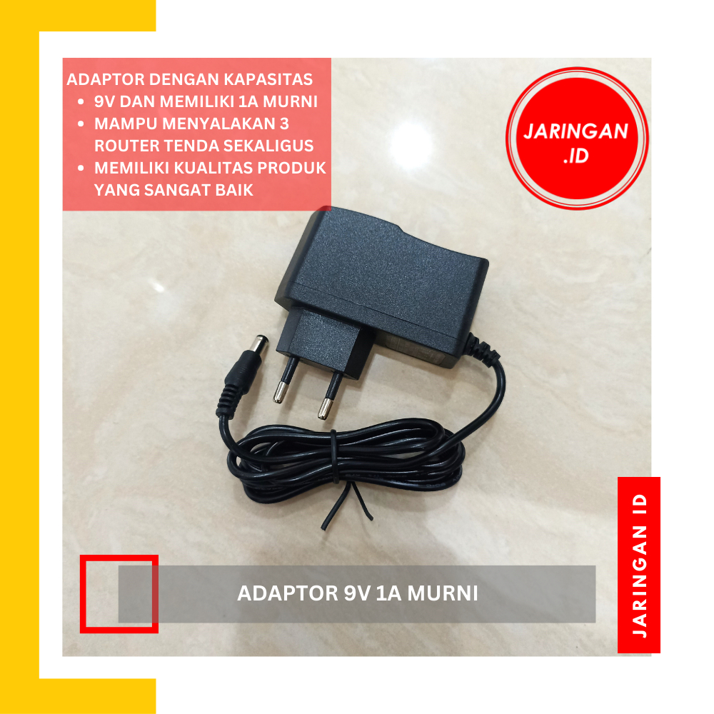 ADAPTOR 9V 1A MURNI