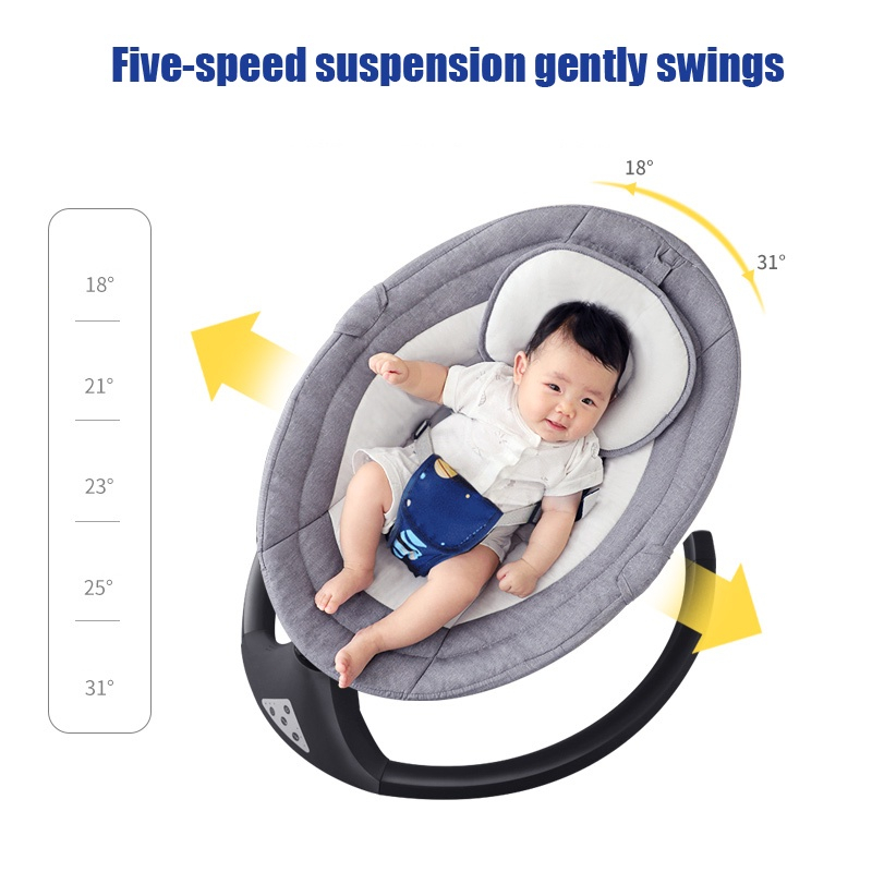 [ With Remote Control ] Ayunan Bayi Otomatis Goyang Sendiri/Ayunan Swing baby/Ayunan Baby Swing/Baby Swing Chair/Baby Swing Chair/Baby Swing Bed/Bouncer Elektrik Bayi/Bouncer Swing Elektrik/Swing Ayunan Bayi