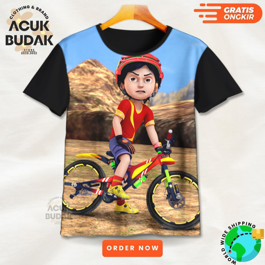 KAOS ANAK KARTUN 3D SHIVA V5 / BAJU KAOS ANAK DISTRO KARTUN SHIVA - ACUK BUDAK