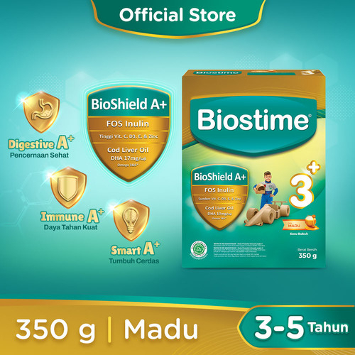 Biostime 3+ Madu Vanila 350 Gram Susu Formula Pertumbuhan Anak