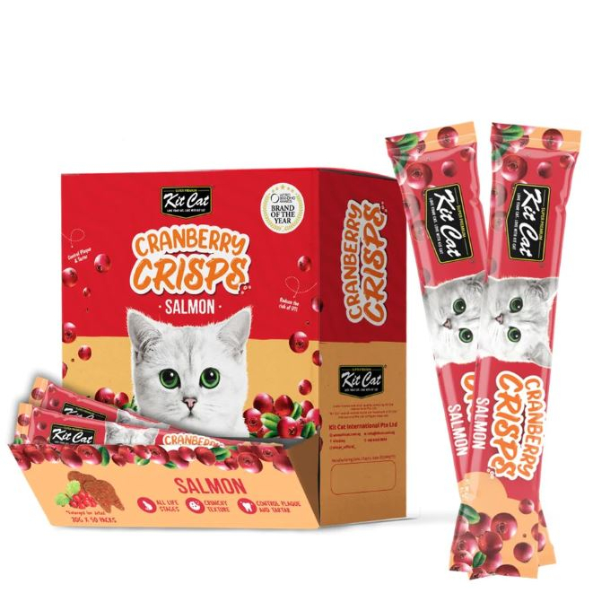 KIT CAT CRISPS 20GR Cranberry - Snack Kucing Bersihin Karang Gigi Sehat Cemilan Jajan