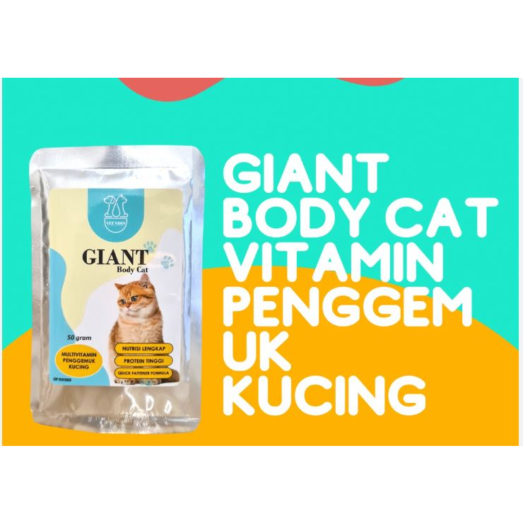 GIANT BODY CAT 50GR Vitamin Supplement Penggemuk Kucing Fat Nafsu Makan