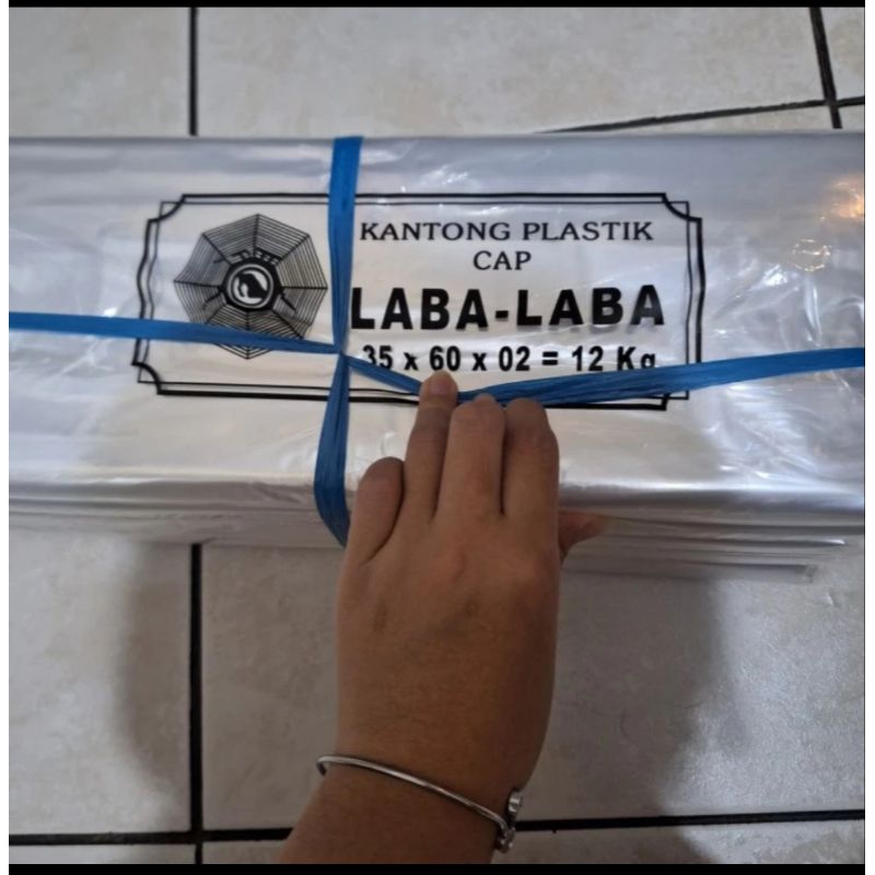 plastik laba laba bening 12 kg