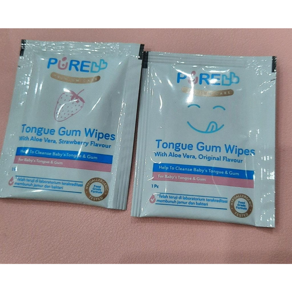 PURE BB TONGUE GUM WIPES TISU PEMBERSIH GUSI DAN LIDAH BAYI