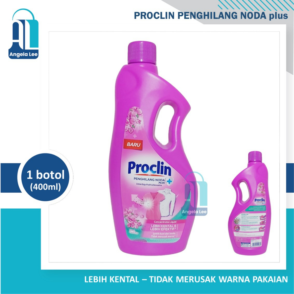 Proclin Penghilang Noda Plus Pemutih Baju Putih dan Berwarna kaporit disinfektan kuman 400ml