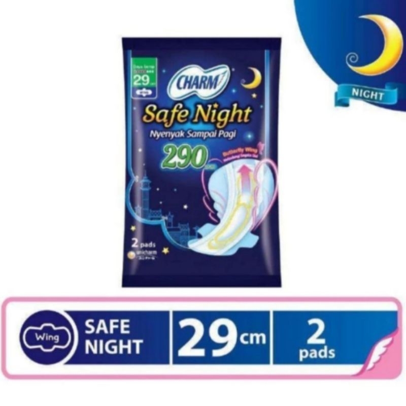 Pembalut Charm Malam 29 / Charm Night 29 (Renceng)