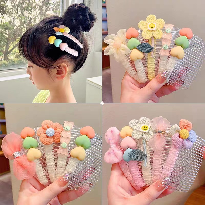 (Hello Girl)F238 Sirkam Rambut Anak Terbaru Lucu Bahan Plastik Motif Beragam Gaya Korea Import