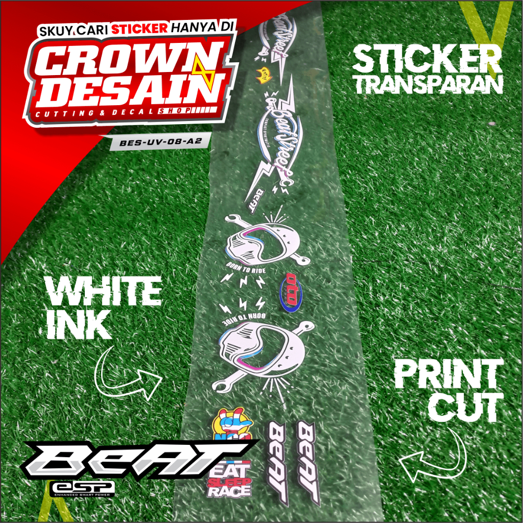 Stiker Striping UV Beat Street ESP - Striping Stiker Beat Street ESP Transparan Premium Variasi Rain