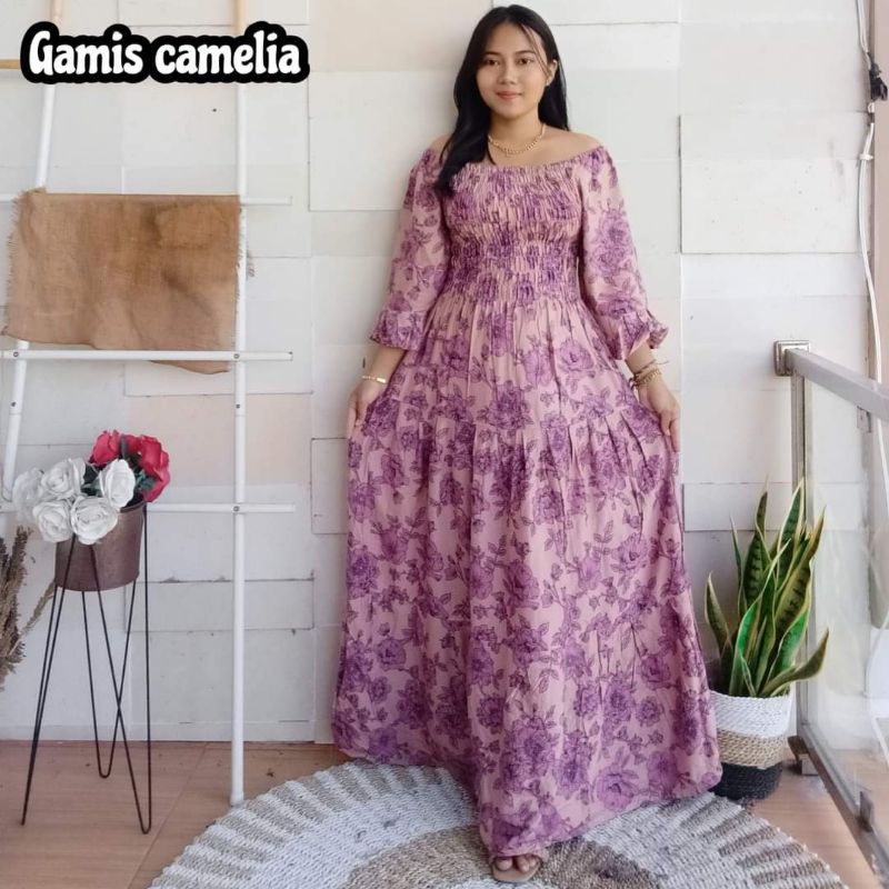 Gamis Camelia Dress smoke