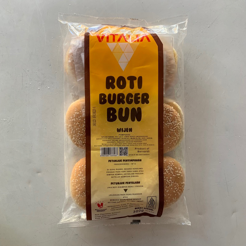 

Vitalia Roti Burger Bun Wijen isi 6