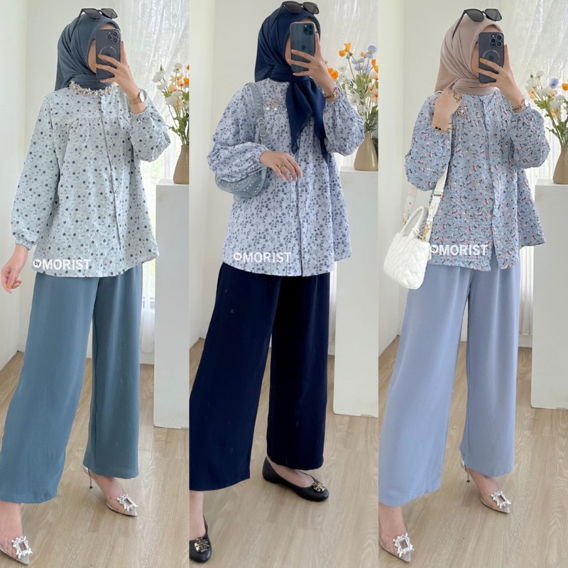 (ONE SET MOTIF BY MORIST) Risas set/ merdeka set/ Tales set/ livas/ Sabis/ Tosy set/  Leafi set/ wam