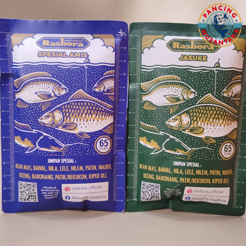 LANGSUNG KIRIM KEMASAN BARU UMPAN RASBORA AMIS DAN JASUKE UKURAN 65 GRAM UMPAN BUBUK HALUS