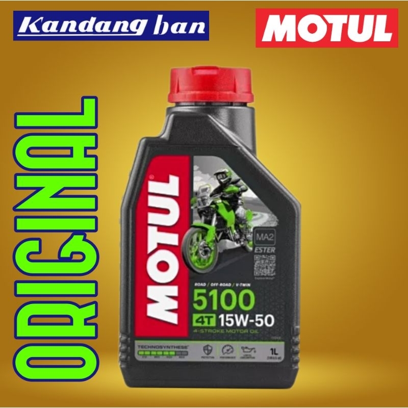 OLI MOTUL 5100 4T 15W-50 1L (PRODUK DI JAMIN ASLI )