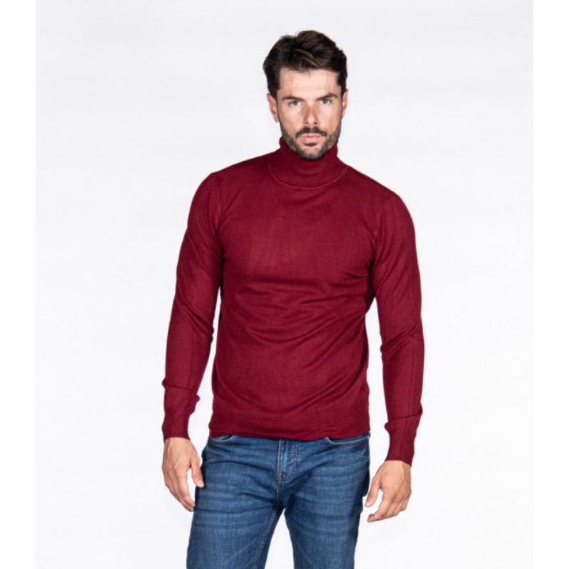 KAOS TURTLE NECK PRIA DEWASA TANGAN PENDEK HITAM PUTIH KAOS LEHER TINGGI PRIA TURTLENECK