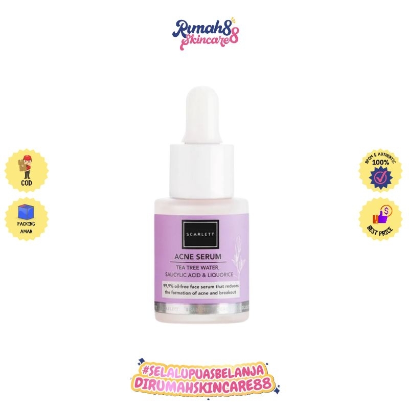 SCARLETT Acne Serum 15ml BPOM Serum Jerawat Scarlett