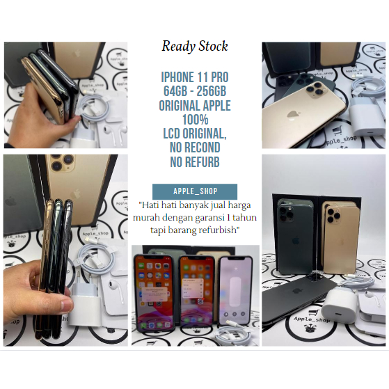 iphone 11 pro 64gb 256gb Lcd Original Mulus Bukan Refurbish / Rekondisi