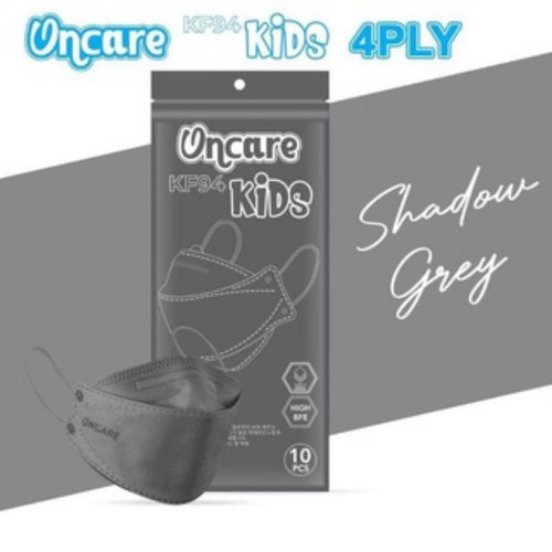 Masker KF94 Anak ONCARE 4PLY Warna GREY isi 10Pcs/Pack