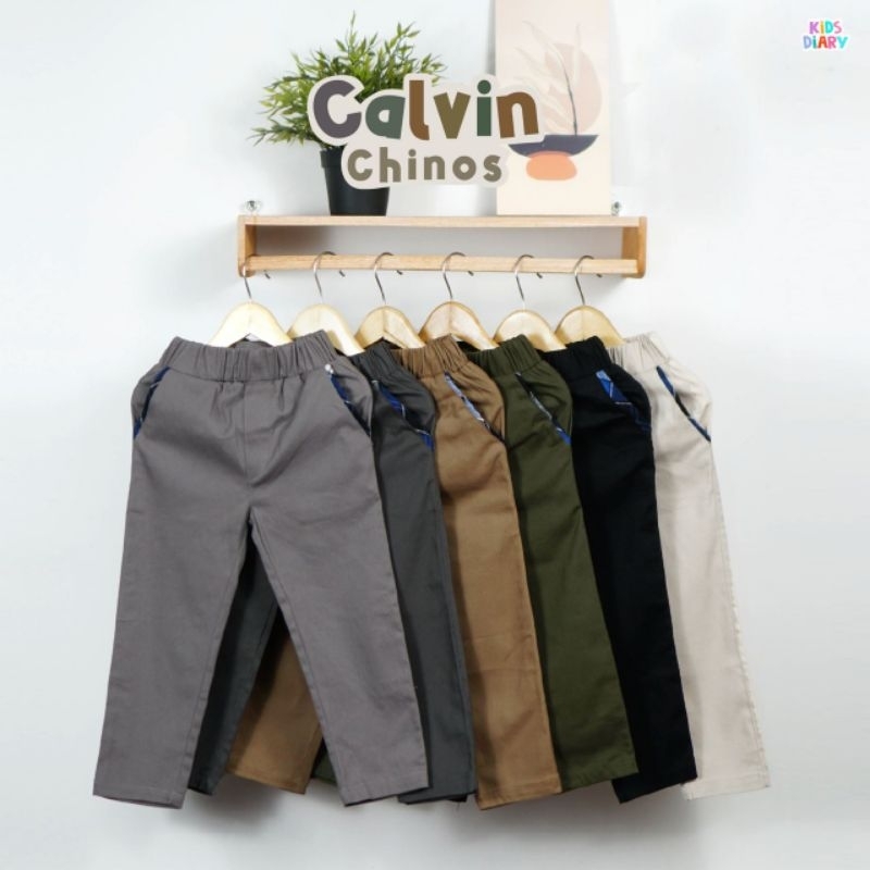 Calvin Chinos Pants By Kids Diary Celana Panjang Anak Laki Laki Cowo Cowok Berkualitas Premium Brand