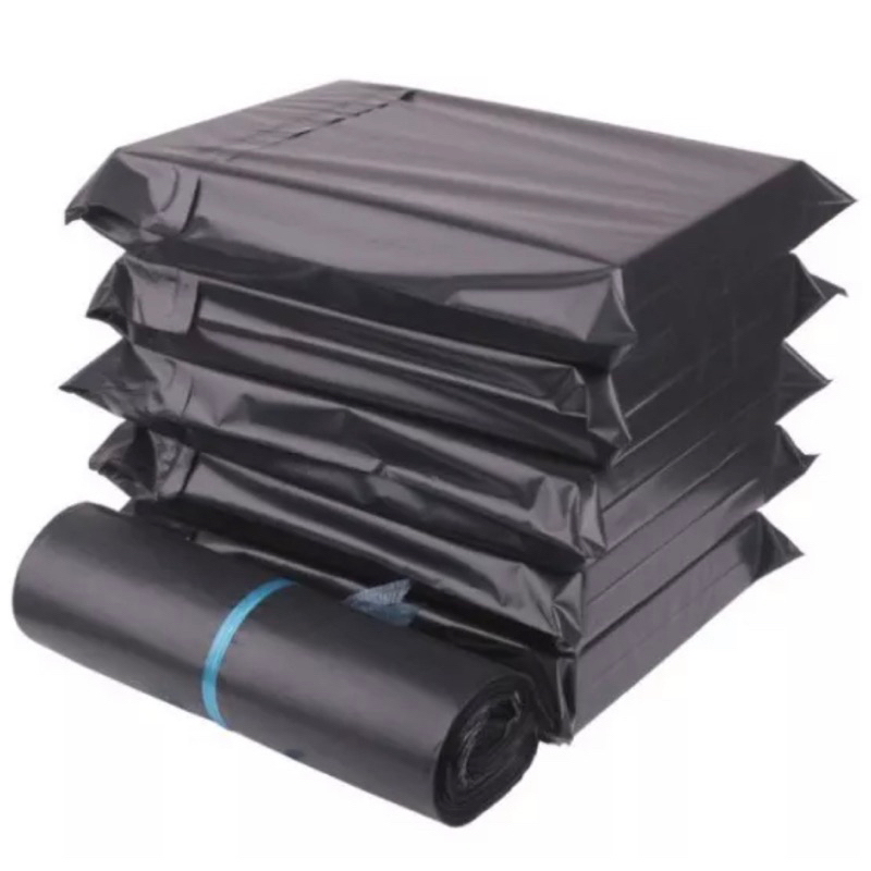 PLASTIK POLYMAILER PACKING HITAM + LEM REKAT (isi 100 PCS)/ Packing Online Shop Kantong Amplop Baju