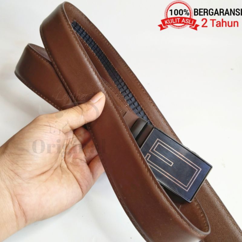 Ikat Pinggang Pria/Sabuk Kulit Pria 100% ORIGINAL Kulit Asli Garut Model Rel