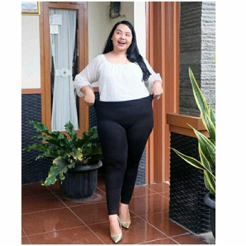 Legging Spandex Celana Panjang Gamis Celamis Jumbo Bahan Kaos Premium Adem Wanita Dewasa
