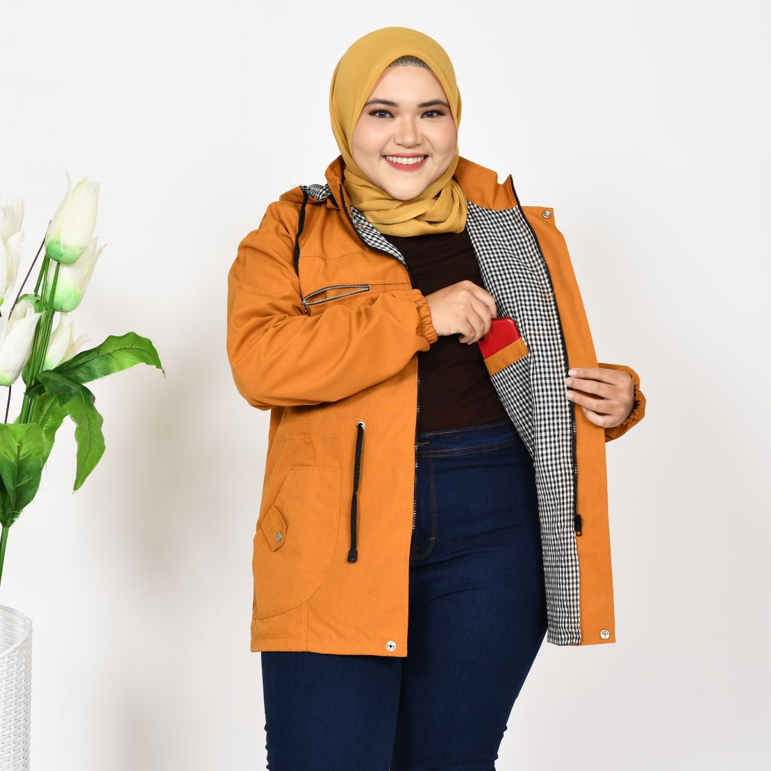 Jaket Parka Wanita Jumbo Muslimah Premium