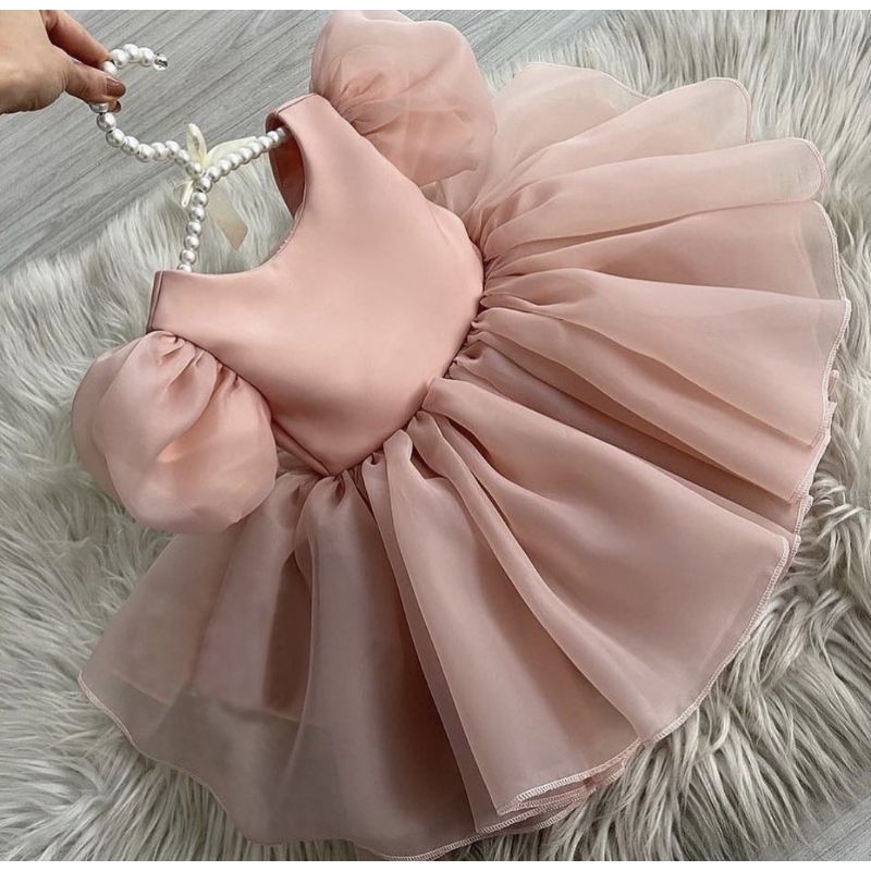 gaun anak gaun organza