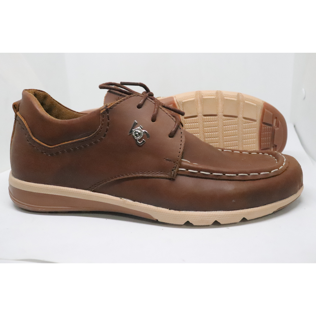 sepatu kasual kulit asli vogue ll sepatu casual leather tali ll moctoe shoes leather