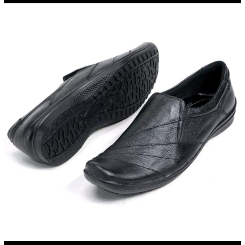 Sepatu Pria Slip On Semi Formal Kulit sapi Asli Model Casual Kerja Santai  dll