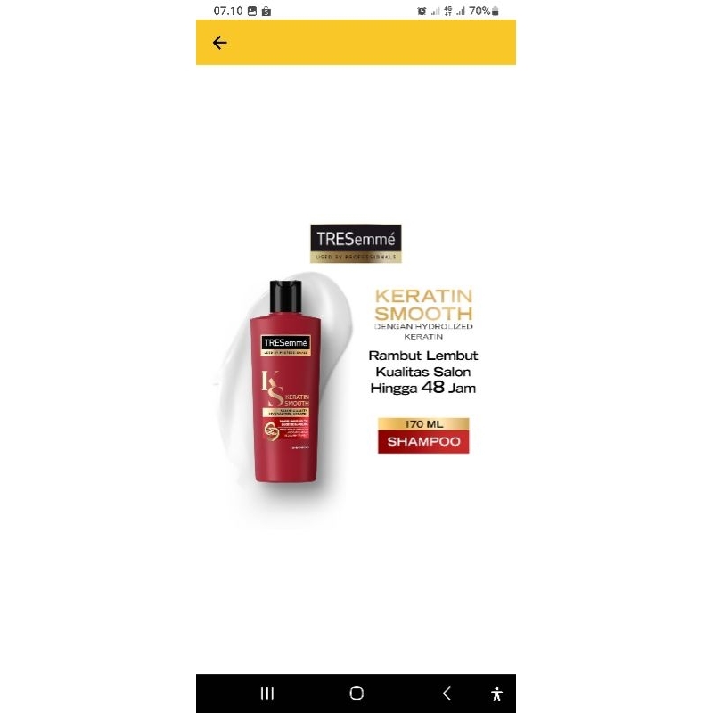 Tresemme shampoo 170 ml