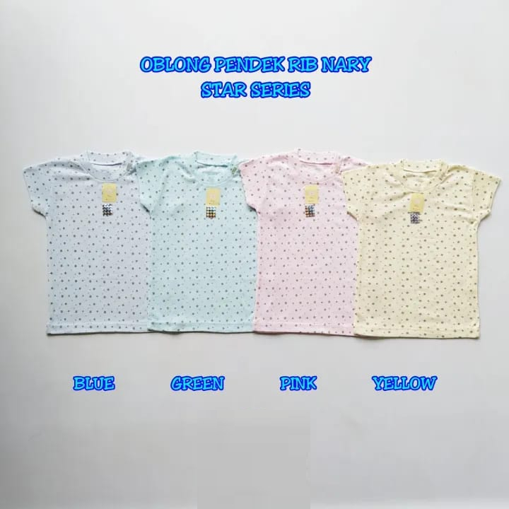 Baju Bayi Kaos Oblong Atasan Anak Nary Baby Tangan Pendek Polos 1pcs