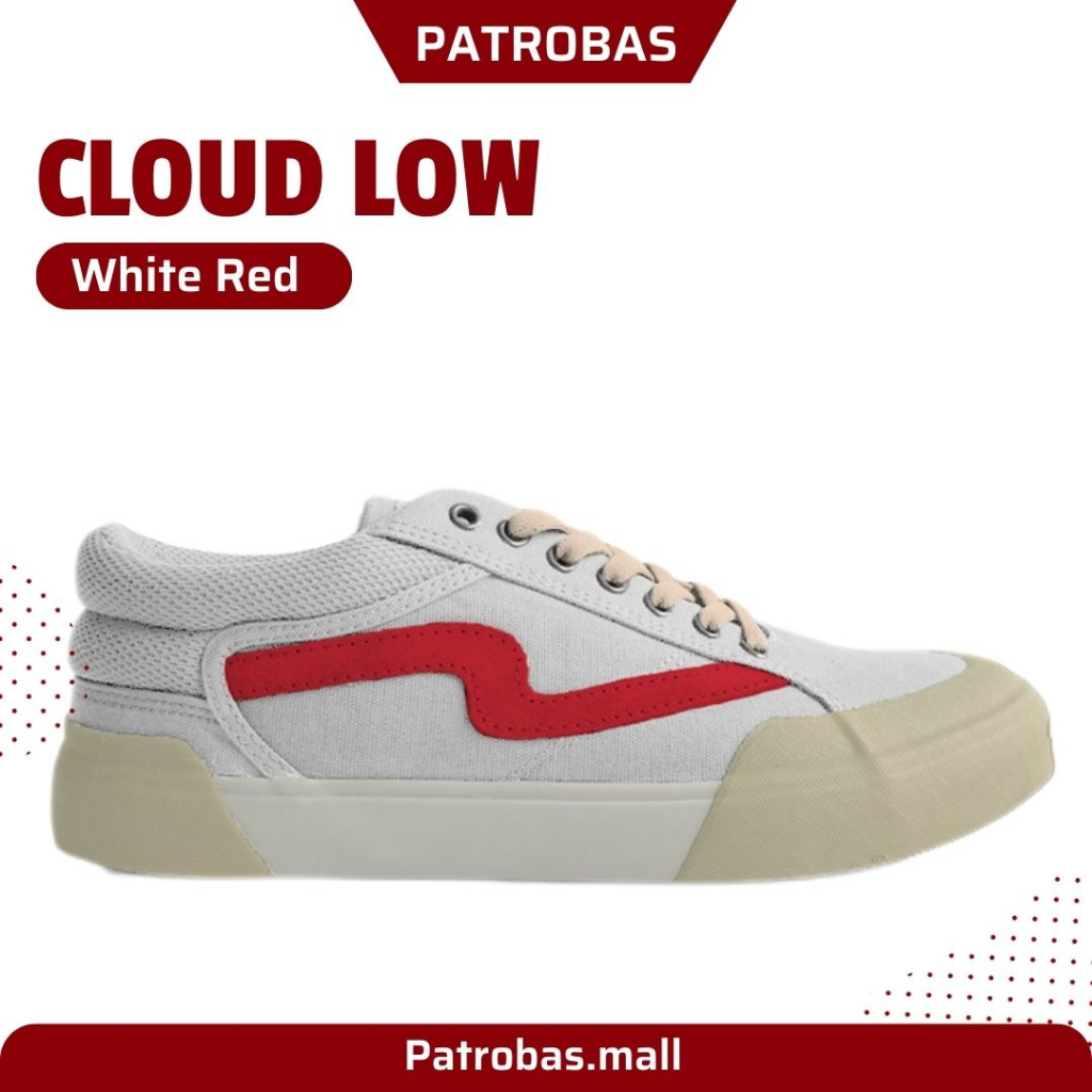 PATROBAS Cloud Low White Red Original Sneakers