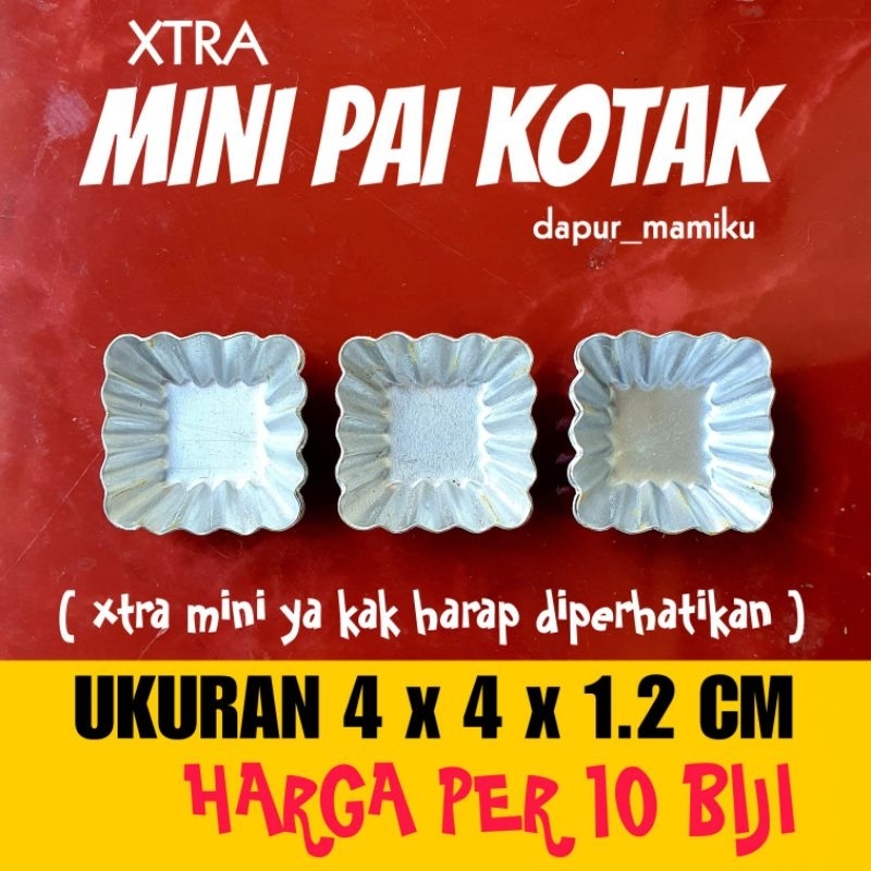 DAPURMAMI 10 Biji ( Xtra Mini Pai Kotak ) Cetakan Pai Cookies