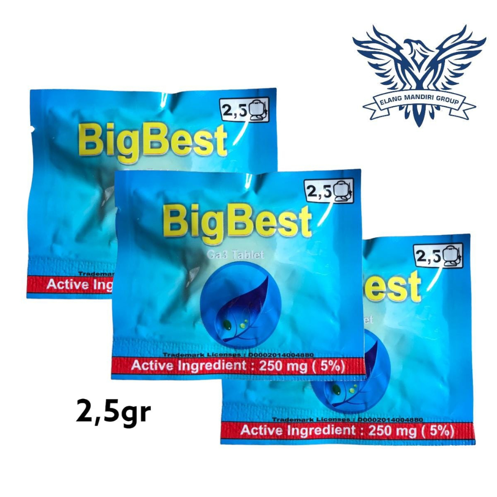 BIGBEST 5 gram Giberelin BIG BEST ZPT GA3 Pembesar Umbi Bawang, Pembesar Buah, Bulir Padi, dll Gibgro