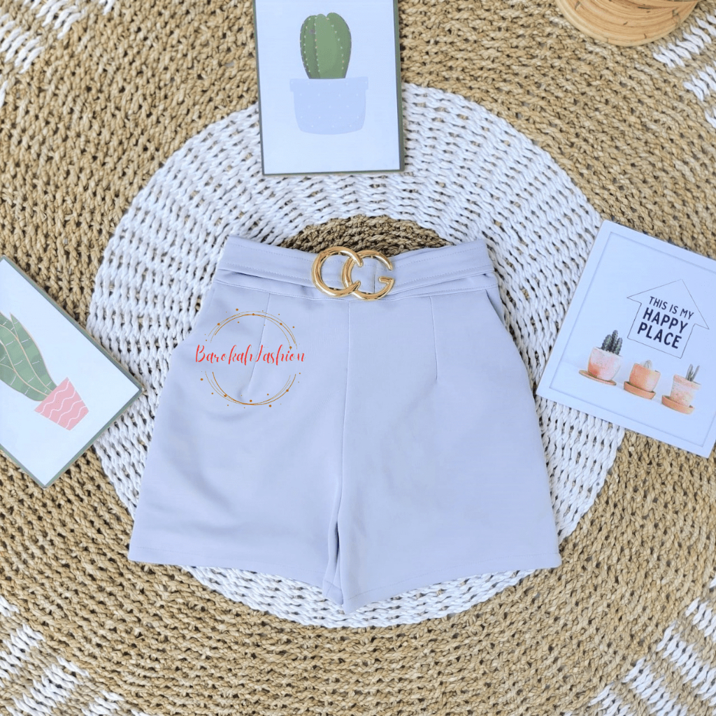 SHORT PANTS BELT / SHORT PANTS WANITA / PANTS KOREAN STYLE